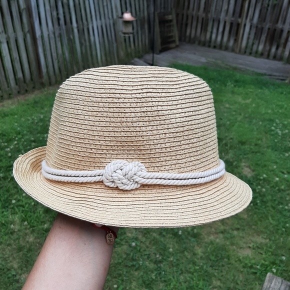 Old Navy Fedora Hat Rope Cord Hatband Size S/M 56 inches Summer Beach Hat - Picture 1 of 12